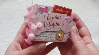 ASMR Valentine's Day Mini Album Project Share Papercrafting | Soft Spoken, Tapping, Lofi