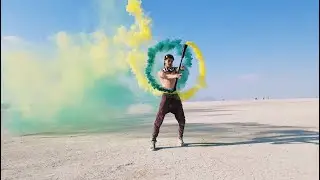 Smoke Leviwand at Burning Man 2018 )'(