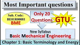Ch. 1: BME, IMP questions, GTU, BE01R00081, Basic Terminology and Energy, 