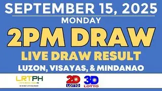 [LIVE] PCSO Lotto Result Today 2PM September 15, 2025 - Ez2 Result and Swertres Result