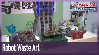 Robot art is born from electronics waste in a recycling workshop