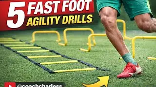 5 FAST FOOT TRAINING EXERCISE | Improve Speed, Agility & Coordination (Ladder & Hurdles Drills)
