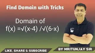 1.3 Find Domain with short Tricks | JEE Mains & Advanced | Calculus | Function | By Mritunjay Sir