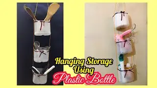 Hanging storage using plastic bottle| Reuse plastic bottle|DIY organizer