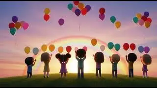 Rainbow Balloon Animation for Kids | Fun Balloon Dance & Learning Video