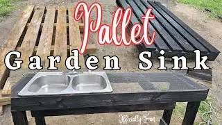 Easy DIY Outdoor Sink/Potting Bench #pallet