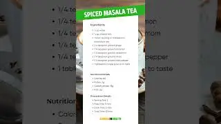 Spiced Masala Tea #beveragelovers #chai #chailover