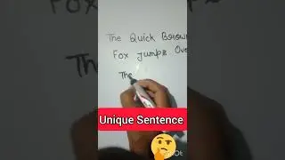 All Alfabate Used Sentence - #amazing #unique #knowledge