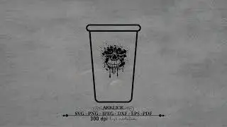 Black Skull Halloween Svg, Horror Skull, Header black & white ,Skull ghost