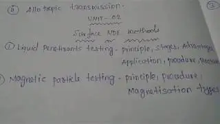 ANNA UNIVERSITY- (NDT) NON DESTRUCTIVE TESTING AND MATERIALS IMPORTANT QUESTIONS & TIPS