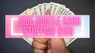 SIDE HUSTLE CASH STUFFING || $130 || ADDING TO MY MARCH SAVINGS GOALS 💳 🐶 #sidehustleincome