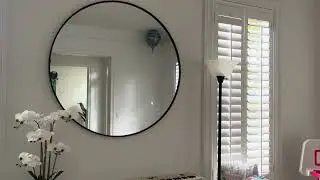 Black Round Mirror, Round Mirror 24 inch, Metal Frame || Product Review