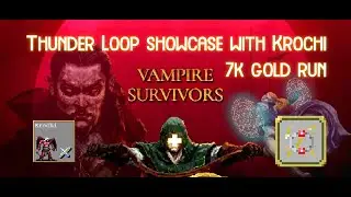 Vampire Survivors new weapon upgrade(Thunder Loop) showcase/test with irrelavant character(Krochi)