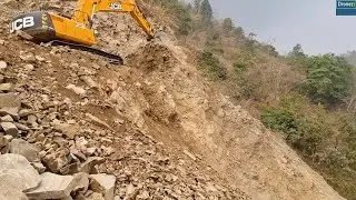 Scary Hilly Work | JCB Excavator Cutting Hill