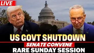 LIVE: Senate convenes for rare Sunday session amidst shutdown, mass flight cancellation I US I Trump