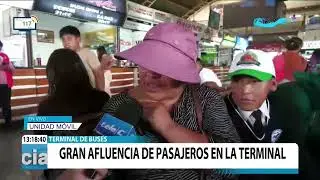 GRAN AFLUENCIA DE PASAJEROS EN LA TERMINAL.