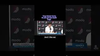 Yang Hansen interviewed 🤣 #nba #nbadraft #yanghansen #funny