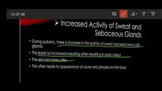 Science | Class-8 | Topic: Changes at puberty - Increase activity of sweat & sebaceous glands5️⃣😊🙏👍