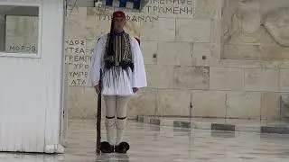 Evzones Greek Presidential Guard ( &Tau;omb of Unknown Soldier ) Monument in Athens