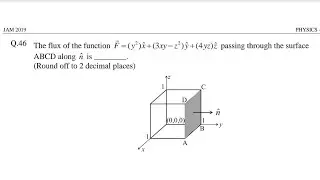 Vector Calculus - Flux through the surface - IITJAM 2019 Physics Solution (தமிழ் / Tamil)