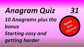 Anagram Quiz,  Episode 31