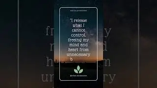 Affirmation:Release Control #shorts #shortsfeed #shortvideo