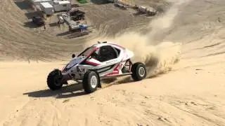 Nasser Al-Attiyah In Crosskart at Sealine Sand Dunes