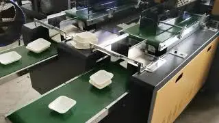 Takeaway Disposable Rectangle Deep paper plate dona bowl making machine to India ,small price list