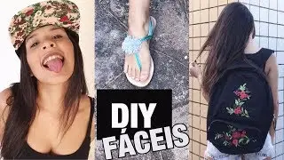 DIY/CUSTOMIZAÇÕES FÁCEIS | BOLSA, BONÉ E SANDÁLIA