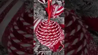 Decorating my Candy Cane Christmas Tree #christmastree #christmasdecor #christmas  #decoratewithme