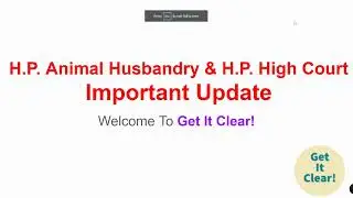 H.P. Animal Husbandry & H.P. High Court Update Regarding Answer Key & Counselling Schedule.