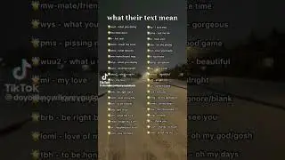 what their text mean #tiktok #shorts #meaning #short words