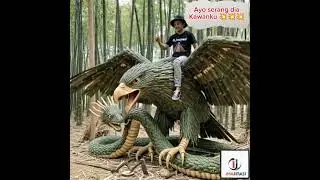 BAMBOO ART GARUDA VS NAGA #aigenerated #animals #burung #funny #videoshort #shortvideo #shorts