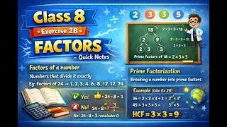 Class 8 Maths Exercise 2B Factors & Prime Factorisation Explained in Hindi | NCERT Chapter 2