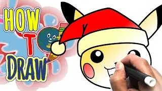 Drawing PIKACHU EASY | CHRISTMAS | POKEMON COLORING PAGES | Easy Things to Draw | DrawingwithKIDS