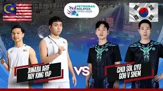 🔥INTENSE BATTLE🔥Junaidi Arif/Roy King Yap vs Choi Sol Gyu/Goh V Shem | Malaysia Open