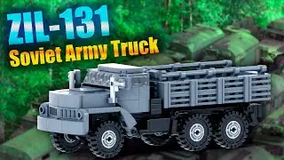 LEGO ZIL-131 Soviet Army Truck in 1:45 MOC