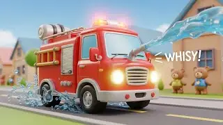 Весёлая пожарная машина спасает городок 🔥🚒🏙️ | мультфильм для детей и веселые приключения