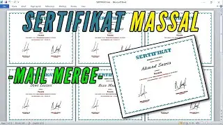 How to Automatically Create Bulk Certificates with Mail Merge in MS Word | MS Word Tutorial