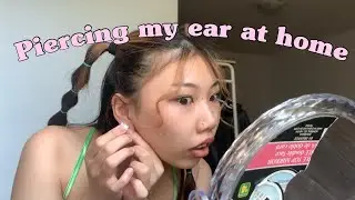 Piercing my ears at home 😳 *with an Amazon piercing guns*✨