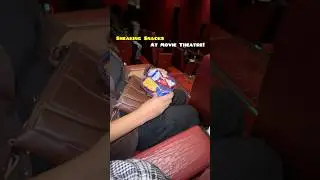 Sneaking Snacks At Movie Theatre 🍿🍟 #minivlog #theatre #shorts