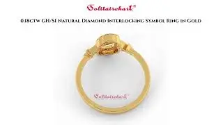 0.18ctw GH/SI Natural Diamond Interlocking Symbol Ring in Gold 💍✨