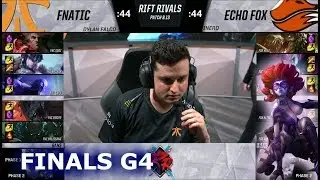 Fnatic vs Echo Fox | Game 4 Finals NA vs EU Rift Rivals 2018 LoL | FNC vs FOX G4 #RiftRivals