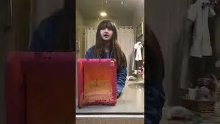 Bathroom Fun: A Girl's Playful Moment in the Mirror#bathroomfun #mirrorplay #girldancing