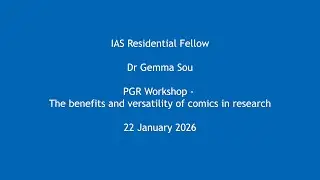 Dr Gemma Sou PGR Workshop - The benefits and versatility of comics in research