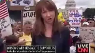 'Go Home!' Washington DC Crowd Drowns Out CNN Reporter During Live