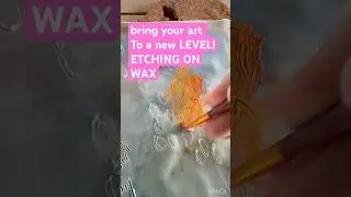 EASY Etching Technique on Wax Encaustic Painting TUTORIAL with Shellac Burn & Etching.