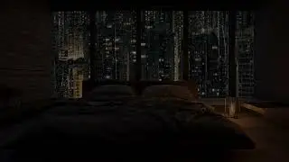 Sound Of Rain - Heavy Rainstorm Sound for Relaxing with View of New York in a Cozy Room | ASMR Rains