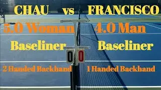 Tennis Battle of the Sexes | 5.0 Woman Baseliner vs 4.0 Man Baseliner