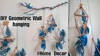 Geometric wall hanging।DIY Home decor। Newspaper craft idea।